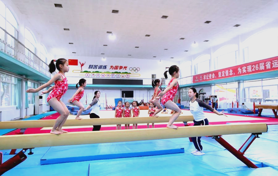 体操选手默契配合，共同创造佳绩的简单介绍